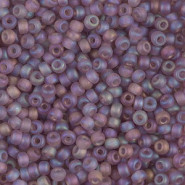 Miyuki seed beads 8/0 - Matte transparent smoky amethyst ab 8-142FR